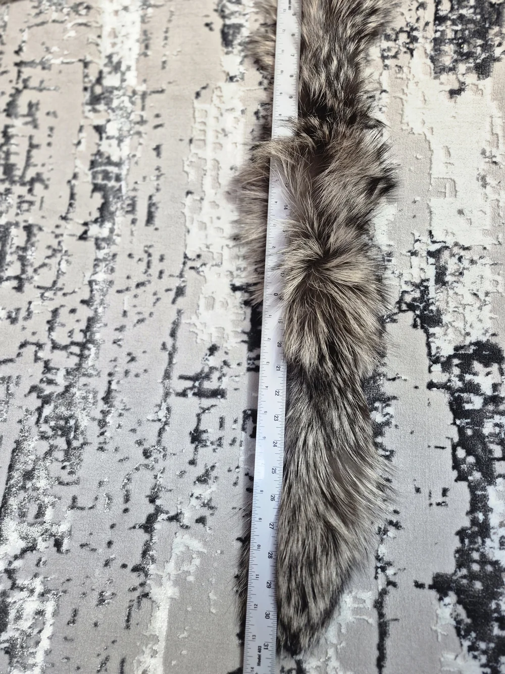 Luxury F Fur Collar in Taupe 31 Inch Collar With Snap buttons